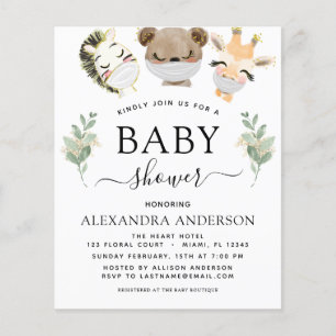 Budget Baby shower Woodland Eucalyptus Greenery