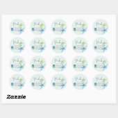 BUDGET Baby shower Zee Life Octopus Starfish Ronde Sticker (Vel)