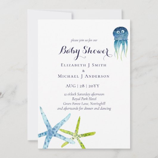 BUDGET Baby Shower Zeeleven Octopus Zeester (Voorkant)