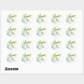 BUDGET Baby Shower Zeeleven Octopus Zeester Ronde Sticker (Vel)