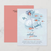 BUDGET Baby Shower Zeeleven Walvis Jongens Blauwe  (Voorkant / Achterkant)