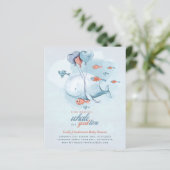 BUDGET Baby Shower Zeeleven Walvis Jongens Blauwe  (Staand voorkant)