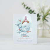 BUDGET Baby Shower Zeeleven Walvis Jongens Blauwe  (Staand voorkant)