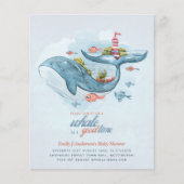 BUDGET Baby Shower Zeeleven Walvis Jongens Blauwe  (Voorkant)
