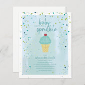 Budget Baby Sprinkle Blue Ice Cream Baby shower (Voorkant / Achterkant)