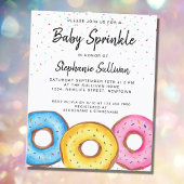 Budget Baby Sprinkle Donuts Baby shower Uitnodigin
