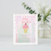 Budget Baby Sprinkle Pink Ice Cream Baby shower (Staand voorkant)