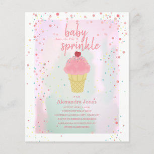 Budget Baby Sprinkle Pink Ice Cream Baby shower
