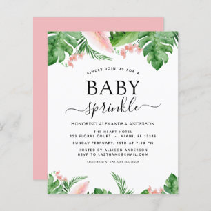 Budget Baby Sprinkle Shower Tropical Palm Floral