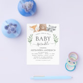 Budget Baby Sprinkle Shower Woodland Eucalyptus Flyer (Enkel)