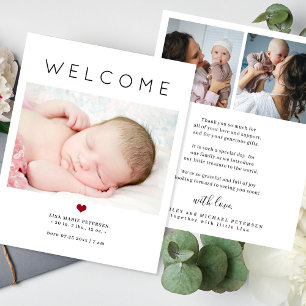 Budget baby welkomst foto geboorteaankondiging
