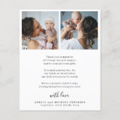 Budget baby welkomstfoto geboorteaankondiging flyer (Achterkant)