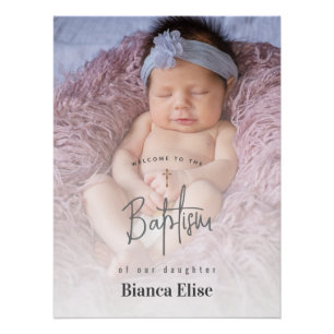 Budget   Babyfoto doop welkom bord poster