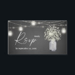 Budget Baby's adem, Gra Chalkboard 2SM Meal RSVP Informatiekaartje<br><div class="desc">Bespaar geld op bruiloft- of feestuitnodigingen met een kleine RSVP-kaart wanneer je in pakketten koopt. Baby's Breath Floral,  Gray Chalkboard en Mason Jar String Lights met de maaltijd RSVP-kaart. Kleine versie. Wil je een grotere RSVP-kaart? Bekijk ons collectie voor een grotere RSVP. https://www.zazzle.com/collections/babys_breath_floral_chalkboard_string_lights-119777999516715307?rf=238937196885903396</div>