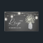 Budget Baby's adem, Gra Chalkboard 2SM Meal RSVP Informatiekaartje<br><div class="desc">Bespaar geld op bruiloft- of feestuitnodigingen met een kleine RSVP-kaart wanneer je in pakketten koopt. Baby's Breath Floral,  Gray Chalkboard en Mason Jar String Lights met de maaltijd RSVP-kaart. Kleine versie. Wil je een grotere RSVP-kaart? Bekijk ons collectie voor een grotere RSVP. https://www.zazzle.com/collections/babys_breath_floral_chalkboard_string_lights-119777999516715307?rf=238937196885903396</div>