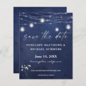 Budget Baby's Breath B Chalkboard Save Date (Voorkant / Achterkant)