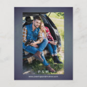 Budget Baby's Breath BG Chalkboard Foto Save Date (Achterkant)