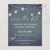Budget Baby's Breath BG Chalkboard Foto Save Date (Voorkant)