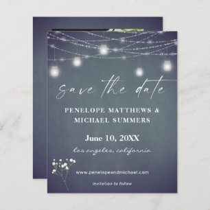 Budget Baby's Breath BG Chalkboard Foto Save Date