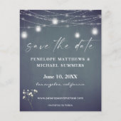 Budget Baby's Breath BG Chalkboard Foto Save Date Flyer (Voorkant)
