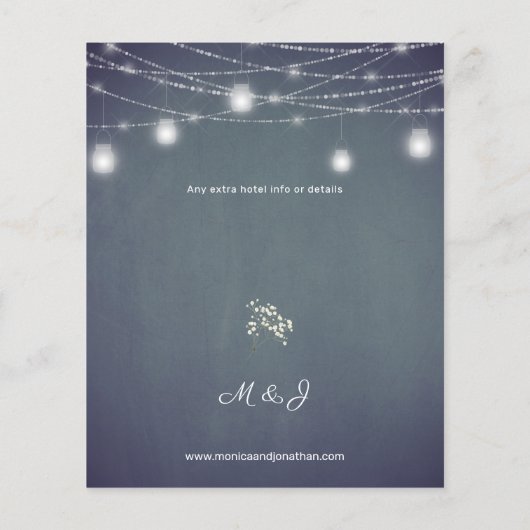 Budget Baby's Breath, BG Chalkboard, String Lights (Achterkant)