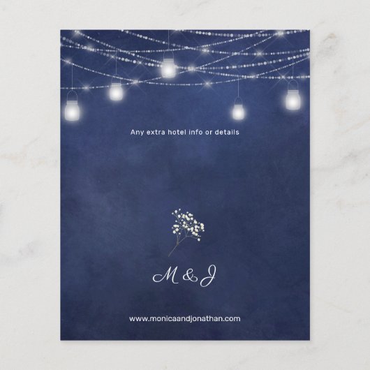 Budget Baby's Breath Blu Chalkboard String Lights Flyer (Achterkant)