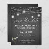 Budget Baby's Breath G Chalkboard Save Date (Voorkant / Achterkant)