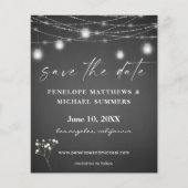 Budget Baby's Breath G Chalkboard Save Date Flyer (Voorkant)