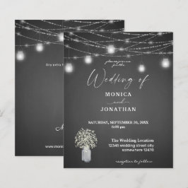 Budget Baby's Breath, G Chalkboard, String Lights