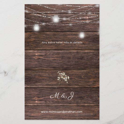 Budget Baby's Breath Lights Wedding Reception LG Flyer (Achterkant)