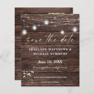 Budget Baby's Breath Rustic Foto slaat de datum op