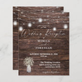 Budget Baby's Breath Wood Lights Wedding Reception (Voorkant / Achterkant)
