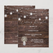 Budget Baby's Breath Wood Lights Wedding Reception (Voorkant / Achterkant)