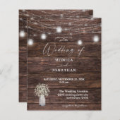 Budget Baby's Breath, Wood & String Lights Wedding (Voorkant / Achterkant)