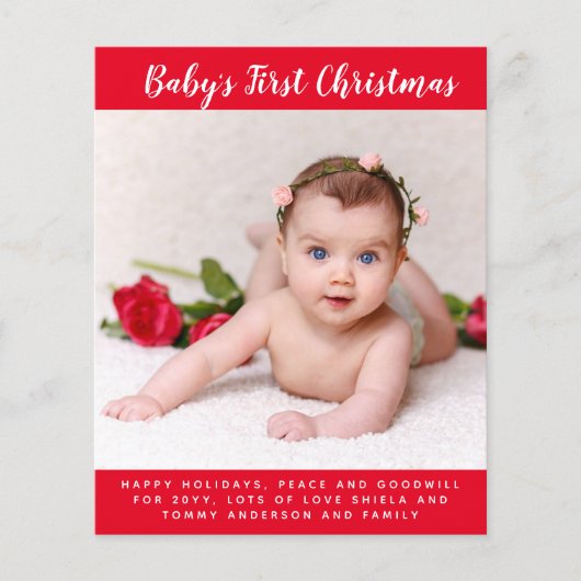 Budget baby's eerste kerstfoto (Voorkant)