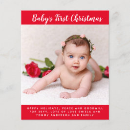 Budget baby's eerste kerstfoto