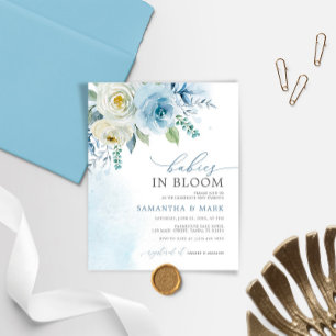 BUDGET Baby's in Bloom Twins Douche Uitnodiging