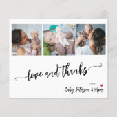 Budget babyshower 3 foto's bedankkaart (Voorkant)