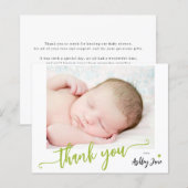 Budget babyshower foto dankkaart (Voorkant / Achterkant)