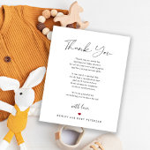 Budget babyshower script bedankkaart