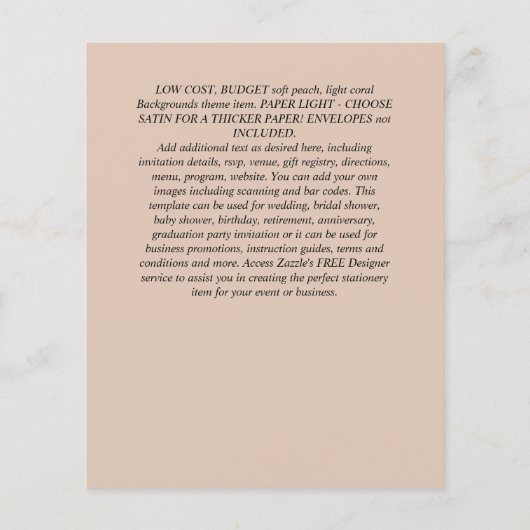 BUDGET BABYSHOWER UITNODIGINGEN - Bosdieren Flyer (Achterkant)