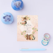 BUDGET BABYSHOWER UITNODIGINGEN - Bosdieren Flyer (Enkel)