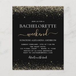 Budget Bachelorette Weekend Gold Modern Glitter