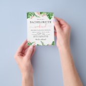 Budget Bachelorette Weekend Itinerary Tropical Flyer (Hand)
