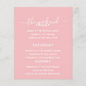 Budget Bachelorette Weekend Itinerary Tropical Flyer (Achterkant)