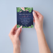 Budget Bachelorette Weekend Itinerary Tropical Flyer (Hand)