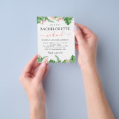 Budget Bachelorette Weekend Reisplan Tropisch Flyer (Hand)