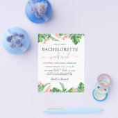 Budget Bachelorette Weekend Reisplan Tropisch Flyer (Enkel)