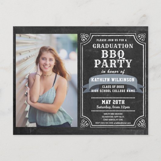 BUDGET Backyard Afstuderen BBQ Party 4 Foto Flyer (Voorkant)