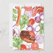 Budget Backyard BBQ Burger en Brews Waterverf Kaart (Achterkant)